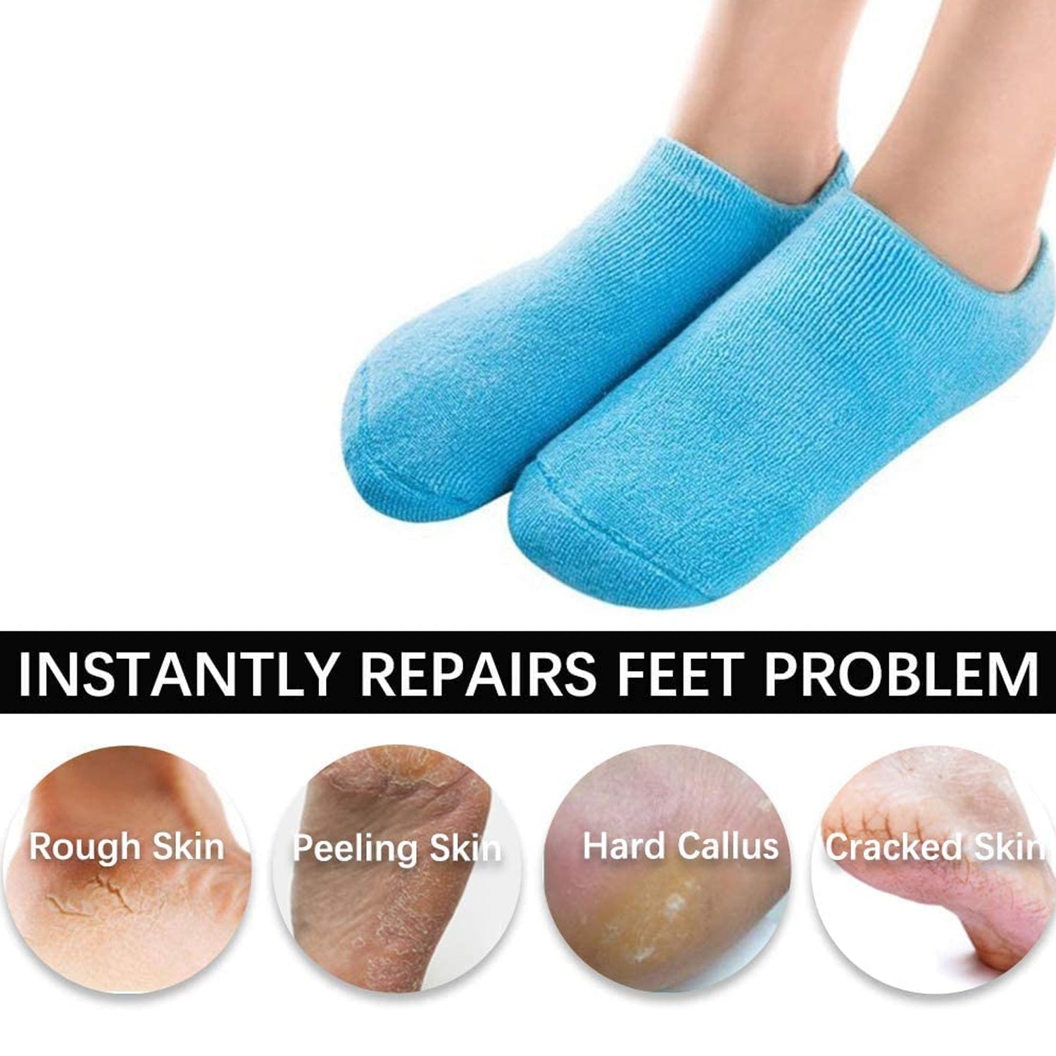 0520 Socks Soft Socks for Repairing and Softening Dry Cracked Feet Skins Comfortable Socks (No Box Packing / Without Gel Socks) 0520 Socks Soft Socks for Repairing and Softening Dry Cracked Feet Skins Comfortable Socks (No Box Packing / Without Gel Socks)